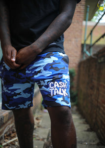 Ca$htalk "Blue Camo" Shorts