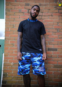 Ca$htalk "Blue Camo" Shorts